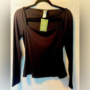 H&M Ribbed Square Neck top